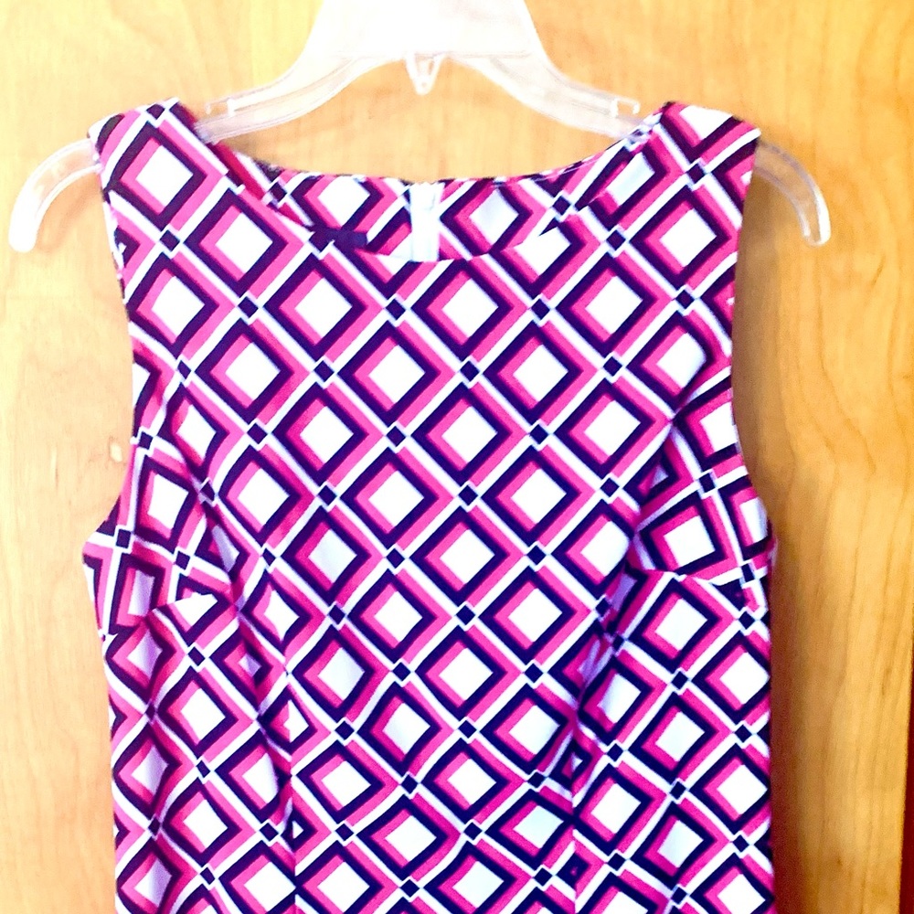 Alyx Sheath Dress Size 10 Pink and White